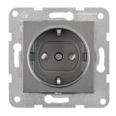Insert priza, cu protectie, conexiune elastica, antracit
