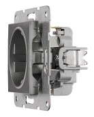 Insert priza, cu protectie, conexiune elastica, antracit