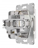 Insert priza, cu protectie, conexiune elastica, argintiu