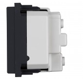 Insert priza cu protectie marita, 16A, cleme cu surub, negru