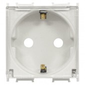 Insert priza cu protectie marita, capac,16A,cl. cu surub,alb