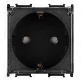 Insert priza cu protectie marita,capac,16A,cl cu surub,negru