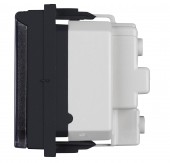 Insert priza cu protectie marita,capac,16A,cl cu surub,negru