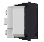 Insert priza cu protectie marita,capac,16A,cl cu surub,negru