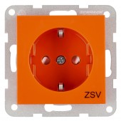 Insert priza, cu protectie, portocalie, cleme elastice