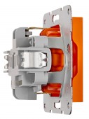 Insert priza, cu protectie, portocalie, cleme elastice