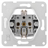 Insert priza, cu protectie, rosu, cleme elastice, EDV