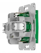 Insert priza, cu protectie, verde, cleme elastice