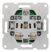 Insert priza, cu protectie, verde, cleme elastice, SV