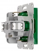 Insert priza, cu protectie, verde, cleme elastice, SV