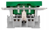 Insert priza, cu protectie, verde, cleme elastice, SV