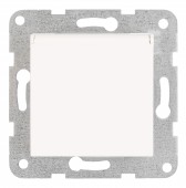 Insert priza, cu protectie,cu capac, cleme elastice, alb