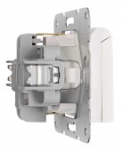 Insert priza, cu protectie,cu capac, cleme elastice, alb