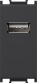 Insert priza de date USB 2.0, 1M, negru, conexiune cu surub