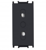 Insert priza fara PE, 1M, negru