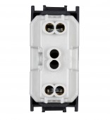 Insert priza fara PE, 1M, negru