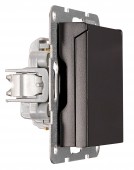 Insert priza, pin PE, capac, cleme surub, negru