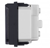 Insert priza, pin PE,prot. marita,capac,16A,cl. surub,negru