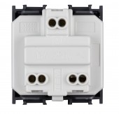 Insert priza, pin PE,prot. marita,capac,16A,cl. surub,negru