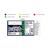 Instalatie Craciun Alb 200LED 10m IP44