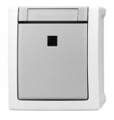 Intrerupator cap-scara 10A, ind lum, PT, cl elastice, IP54