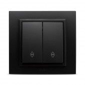 Intrerupator cap scara 10A negru mat Zena - ELBI