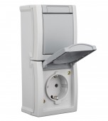 Intrerupator cap-scara+priza PE capac,16A, m vert,PT,IP54