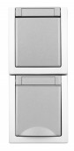 Intrerupator cap-scara+priza PE capac,16A, m vert,PT,IP54
