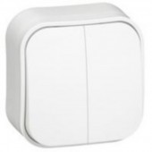 Intrerupator dublu aplicat 10A alb Forix - LEGRAND | 782402