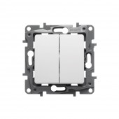 Intrerupator dublu cap scara 10A alb Salbei - LEGRAND