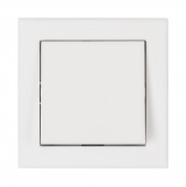 Intrerupator simplu, 1 pol, cleme cu element elastic, alb
