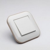 Intrerupator simplu 10A alb/Kraft Loft - OVIVO | 404-010206-200
