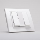 Intrerupator triplu 10A alb Mina - OVIVO | 401-010200-254