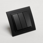 Intrerupator triplu 10A negru mat Zena - ELBI
