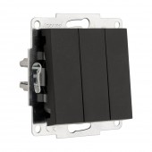 Intrerupator triplu 10A negru Vesna - LEZARD