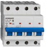 Intreruptor automat AMPARO 10kA, C 25A, 3+N