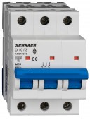 Intreruptor automat modular (MCB) AMPARO 10kA, D 10A, 3 poli