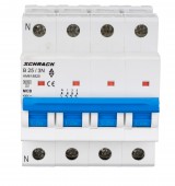 Intreruptor automat modular (MCB) AMPARO 6kA, B 25A, 3P+N