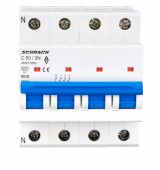 Intreruptor automat modular (MCB) AMPARO 6kA, C 50A, 3P+N