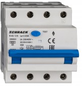 Intreruptor automat+dif. 3+N, AMPARO 6kA, B 40A, 30mA,tip A