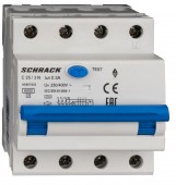 Intreruptor automat+dif. 3+N, AMPARO 6kA, C 25A, 300mA,tip A