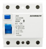 Intreruptor diferential AMPARO (10kA), 25A, 4-poli, 30mA