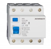 Intreruptor diferential AMPARO (10kA), 63A, 4-poli, 300mA, S