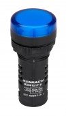 Lampa de semnalizare cu LED, monobloc, 230V-AC/DC, albastru