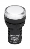 Lampa de semnalizare cu LED, monobloc, 24V-AC/DC, alb