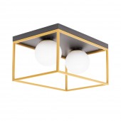 Lustra Luma 2XE27 IP20, negru+auriu, Erste