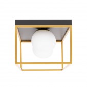Lustra Luma 2XE27 IP20, negru+auriu, Erste