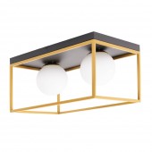 Lustra Luma 2XE27 IP20, negru+auriu, Erste