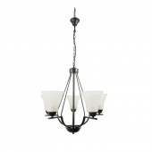 Lustra Midnight Negru+Alb 5xE27 40W