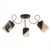 Lustra Smoky 3XE27 IP20, negru+auriu, Erste